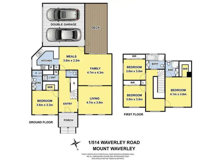 Floorplan of Homely townhouse listing, 1/514 Waverley Road, Mount Waverley VIC 3149