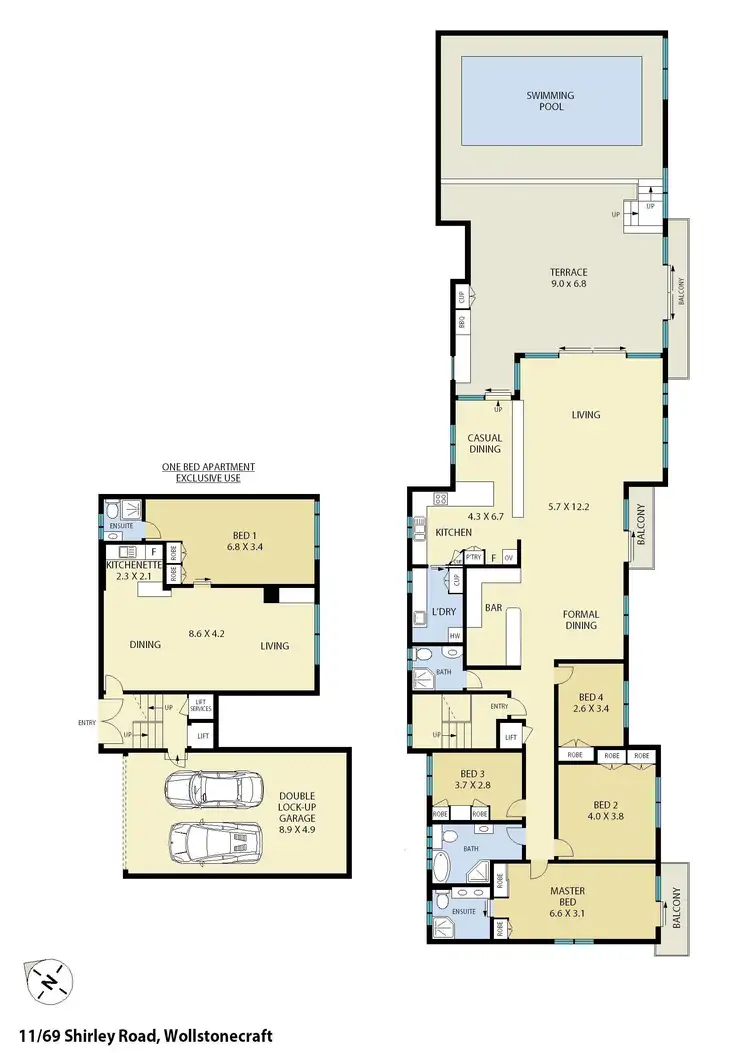 Floorplan of Homely apartment listing, 11/69 Shirley Road, Wollstonecraft NSW 2065