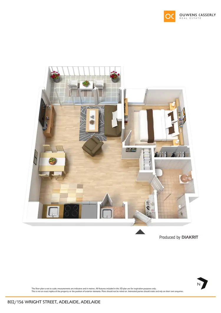 Floorplan of Homely apartment listing, 802/156 Wright Street, Adelaide SA 5000