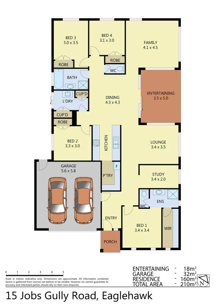 Floorplan of Homely house listing, 15 Jobs Gully Road, Eaglehawk VIC 3556