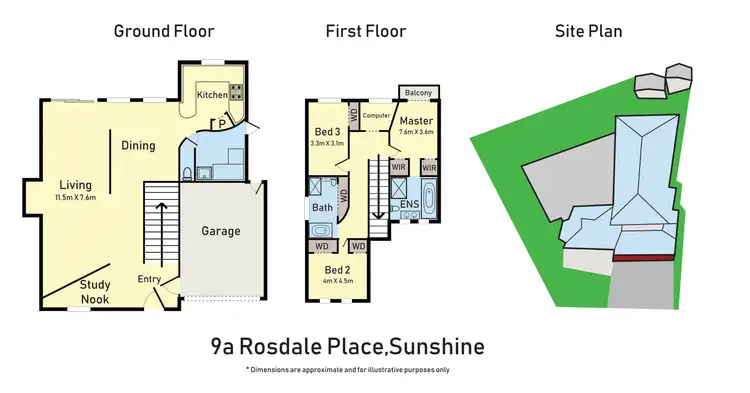 Floorplan of Homely house listing, 9A Rosdale Place, Sunshine VIC 3020