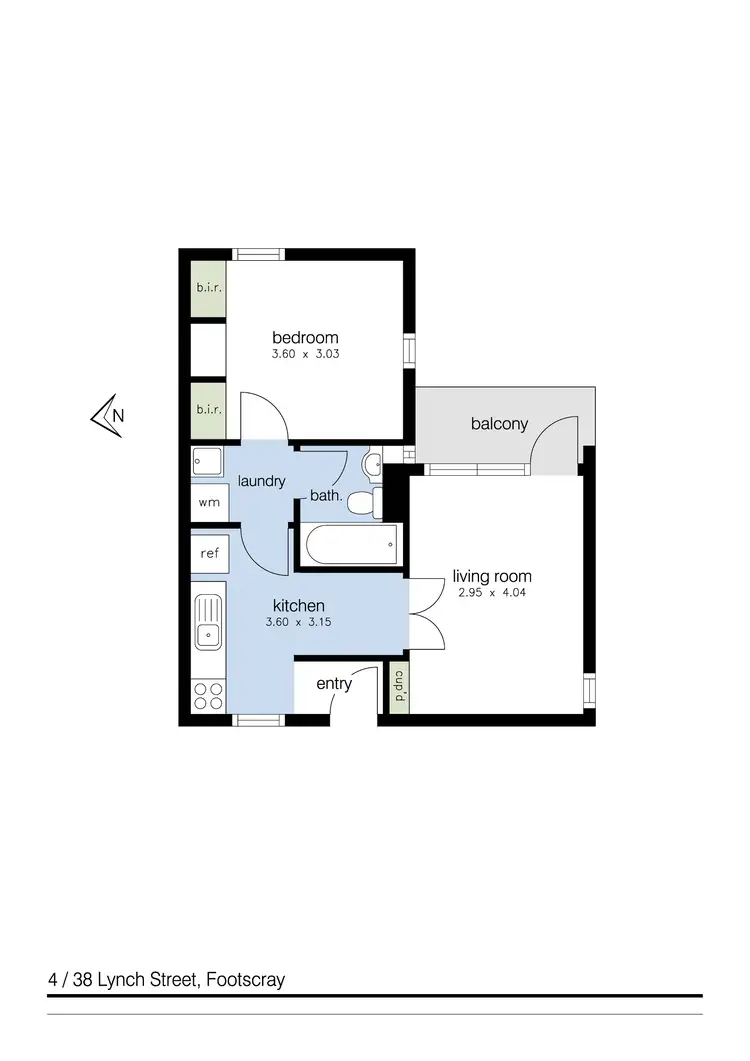 Floorplan of Homely apartment listing, 4/38 Lynch Street, Footscray VIC 3011