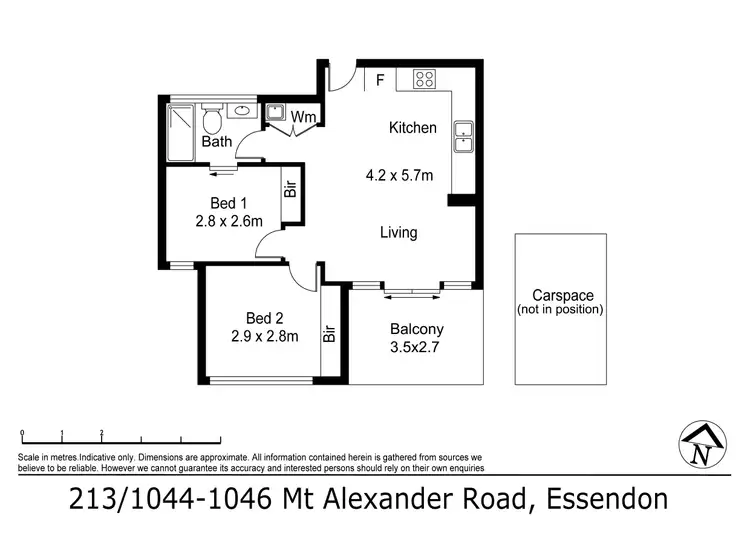 Floorplan of Homely apartment listing, 213/1044-1046 Mt Alexander Road, Essendon VIC 3040