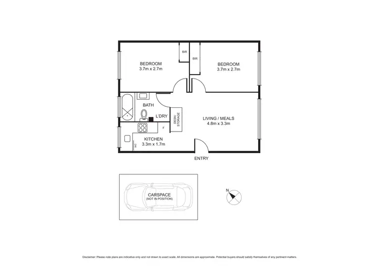 Floorplan of Homely apartment listing, 8/42-44 Shiel Street, North Melbourne VIC 3051