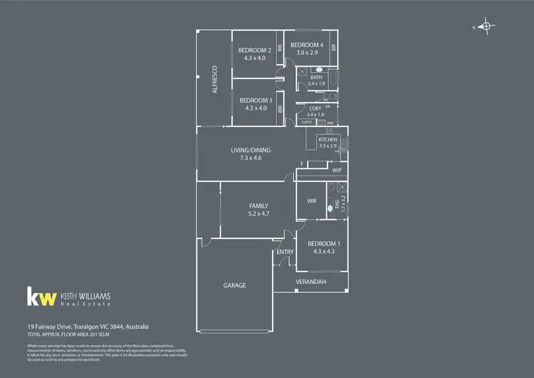 Floorplan of Homely house listing, 19 Fairway Drive, Traralgon VIC 3844