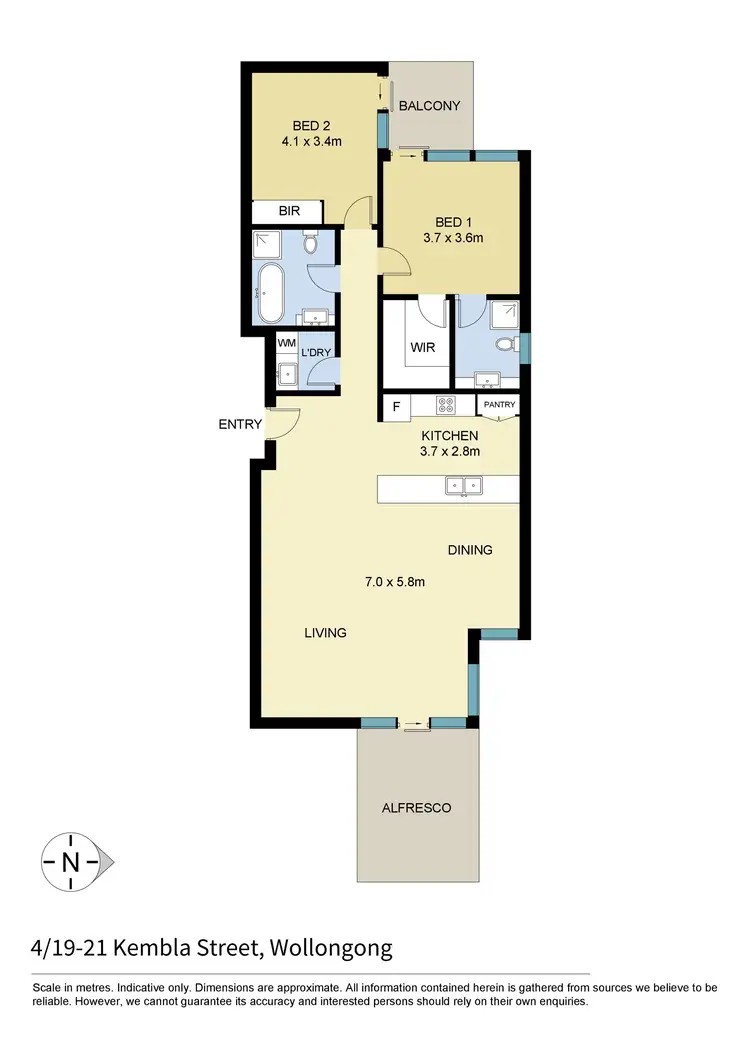 Floorplan of Homely apartment listing, 4/19-21 Kembla Street, Wollongong NSW 2500