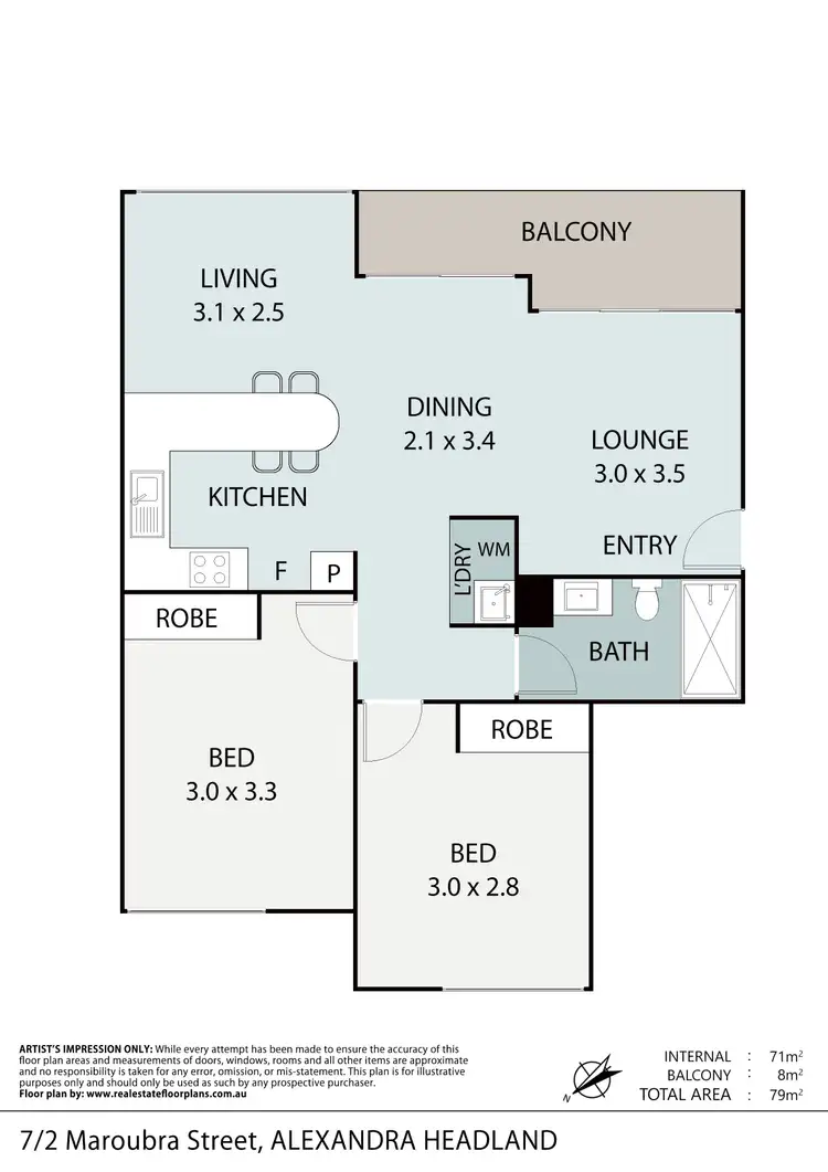 Floorplan of Homely unit listing, 7/2 Maroubra Street, Maroochydore QLD 4558