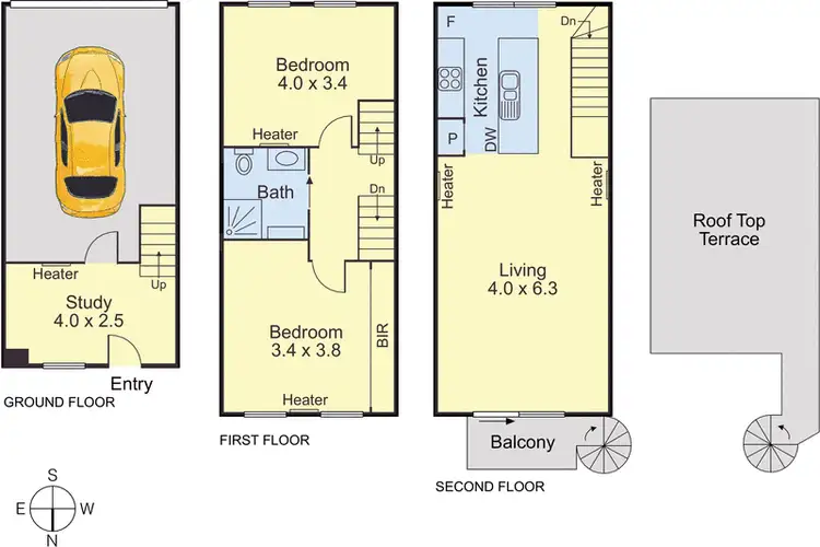 Floorplan of Homely townhouse listing, 20 Trafalgar Place, North Melbourne VIC 3051