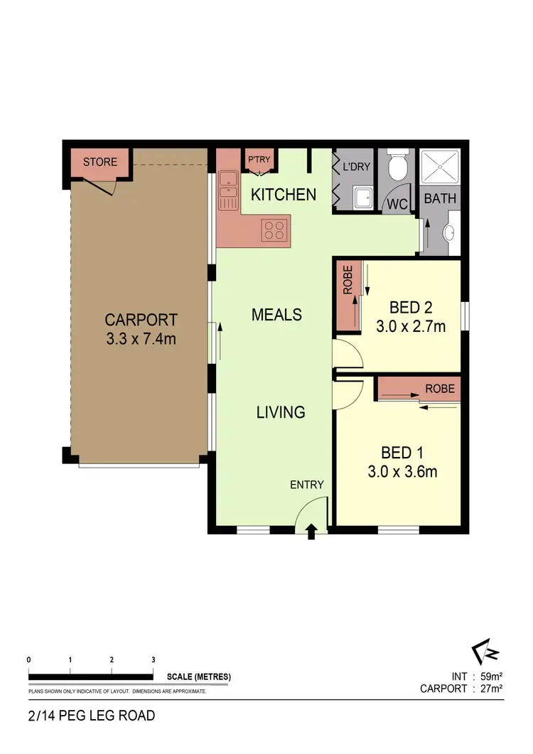 Floorplan of Homely unit listing, 2/14 Peg Leg Road, Eaglehawk VIC 3556