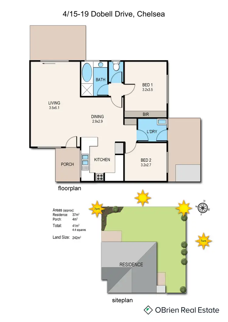Floorplan of Homely unit listing, 4/15-19 Dobell Drive, Chelsea VIC 3196