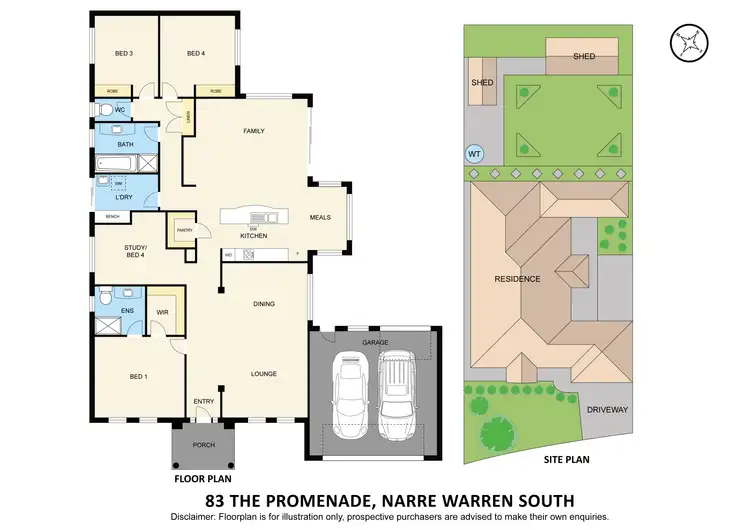 Floorplan of Homely house listing, 83 The Promenade, Narre Warren South VIC 3805