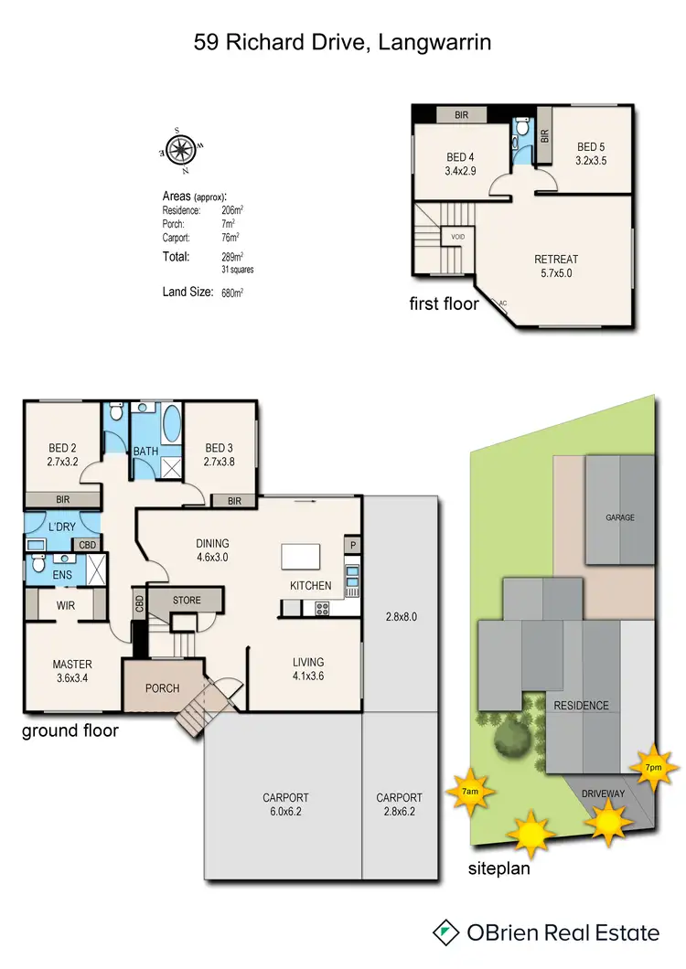 Floorplan of Homely house listing, 59 Richard Drive, Langwarrin VIC 3910
