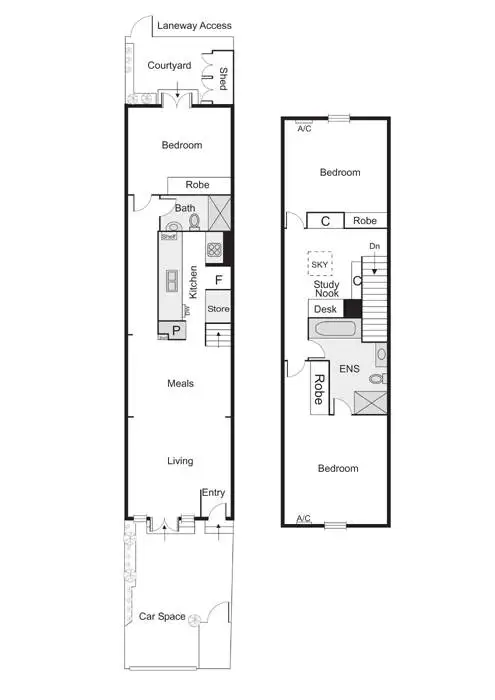 Floorplan of Homely townhouse listing, 196 Ross Street, Port Melbourne VIC 3207