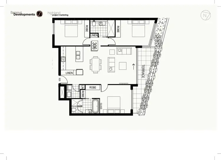 Floorplan of Homely apartment listing, 306/26a Belmont Street, Sutherland NSW 2232