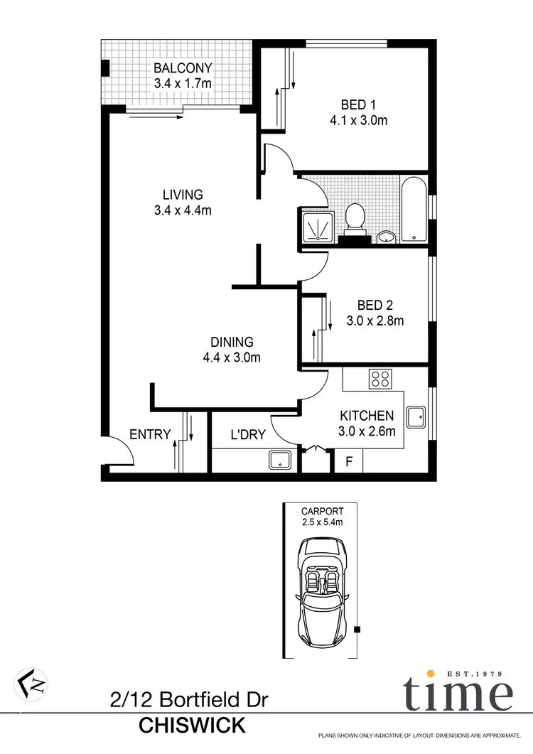 Floorplan of Homely apartment listing, 2/12 Bortfield Drive, Chiswick NSW 2046