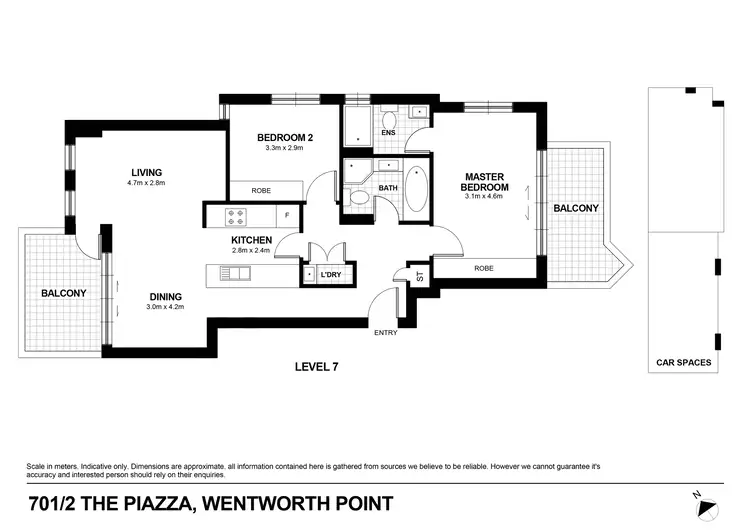 Floorplan of Homely apartment listing, 701/2 The Piazza, Wentworth Point NSW 2127