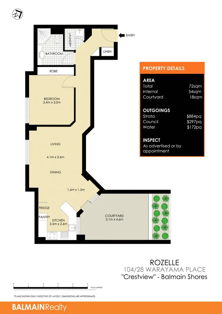 Floorplan of Homely apartment listing, 104/28 Warayama Place, Rozelle NSW 2039