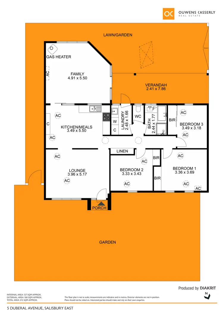Floorplan of Homely house listing, 5 Duberal Avenue, Salisbury East SA 5109
