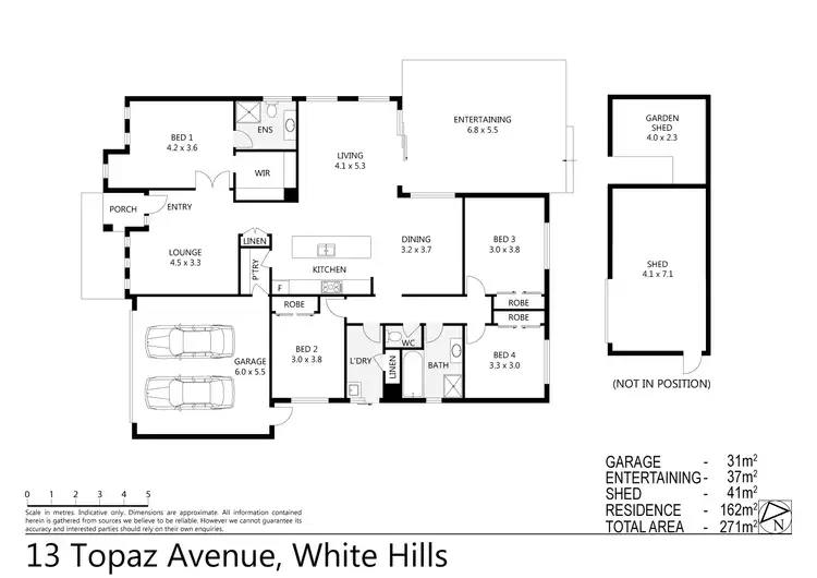 Floorplan of Homely house listing, 13 Topaz Avenue, White Hills VIC 3550