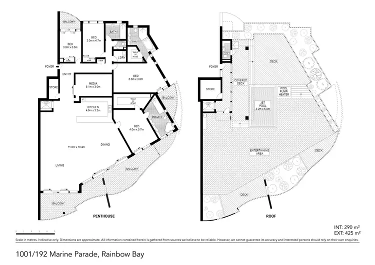 Floorplan of Homely apartment listing, Level 4/403/192 Marine Parade, Rainbow Bay QLD 4225