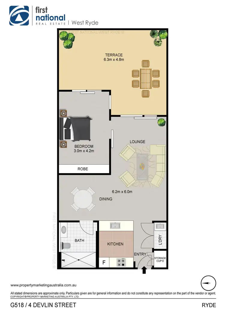 Floorplan of Homely apartment listing, G518/4 Devlin Street, Ryde NSW 2112