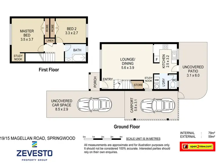 Floorplan of Homely townhouse listing, 19/15 Magellan Road, Springwood QLD 4127