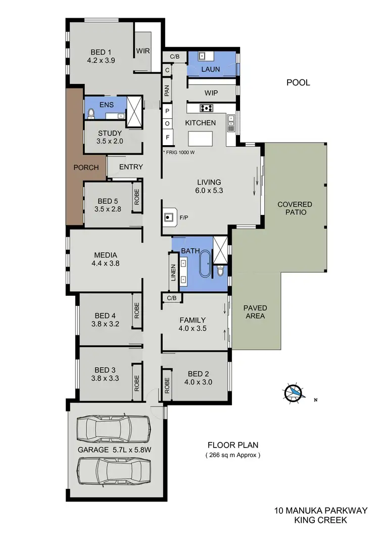 Floorplan of Homely house listing, 10 Manuka Parkway, King Creek NSW 2446