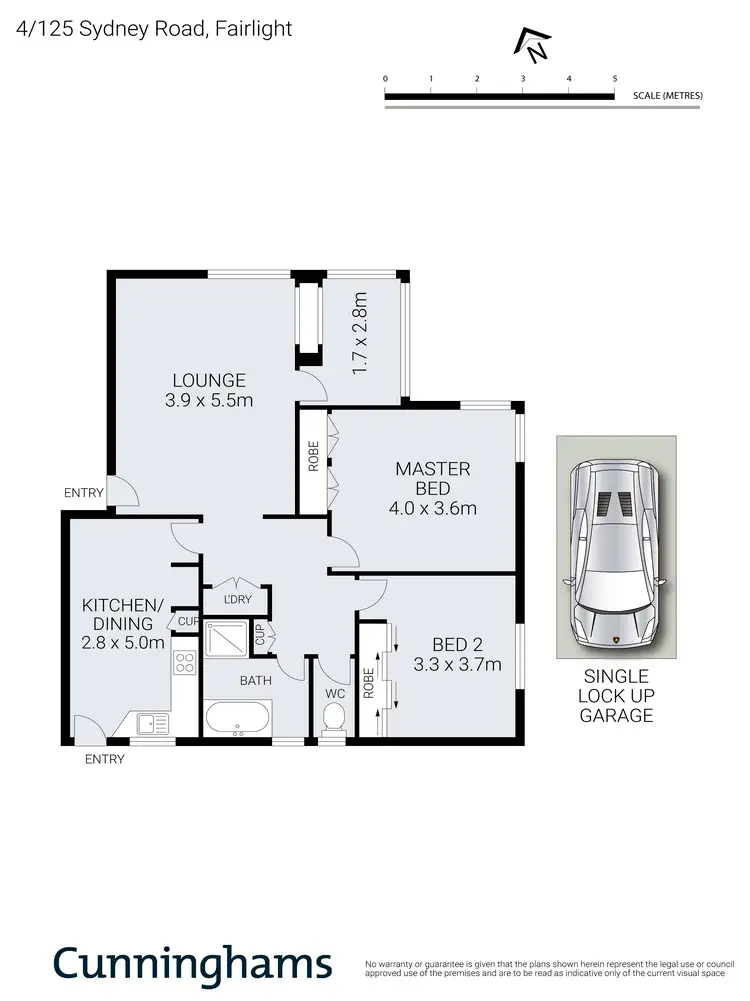Floorplan of Homely unit listing, 4/125 Sydney Road, Fairlight NSW 2094
