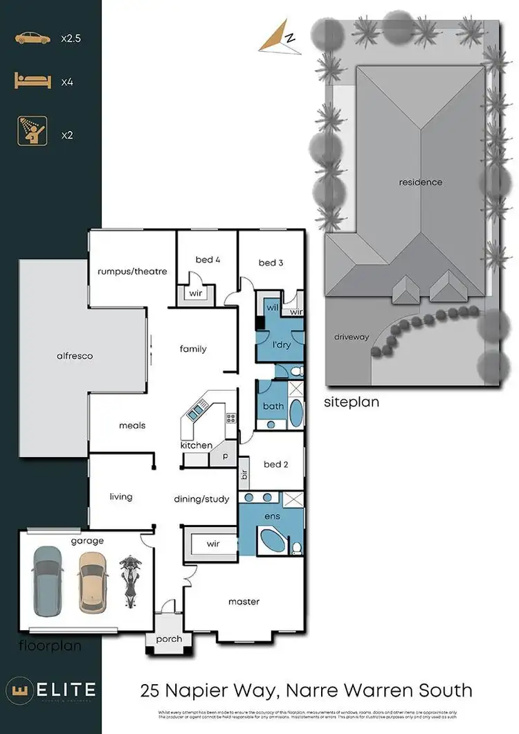 Floorplan of Homely house listing, 25 Napier Way, Narre Warren South VIC 3805
