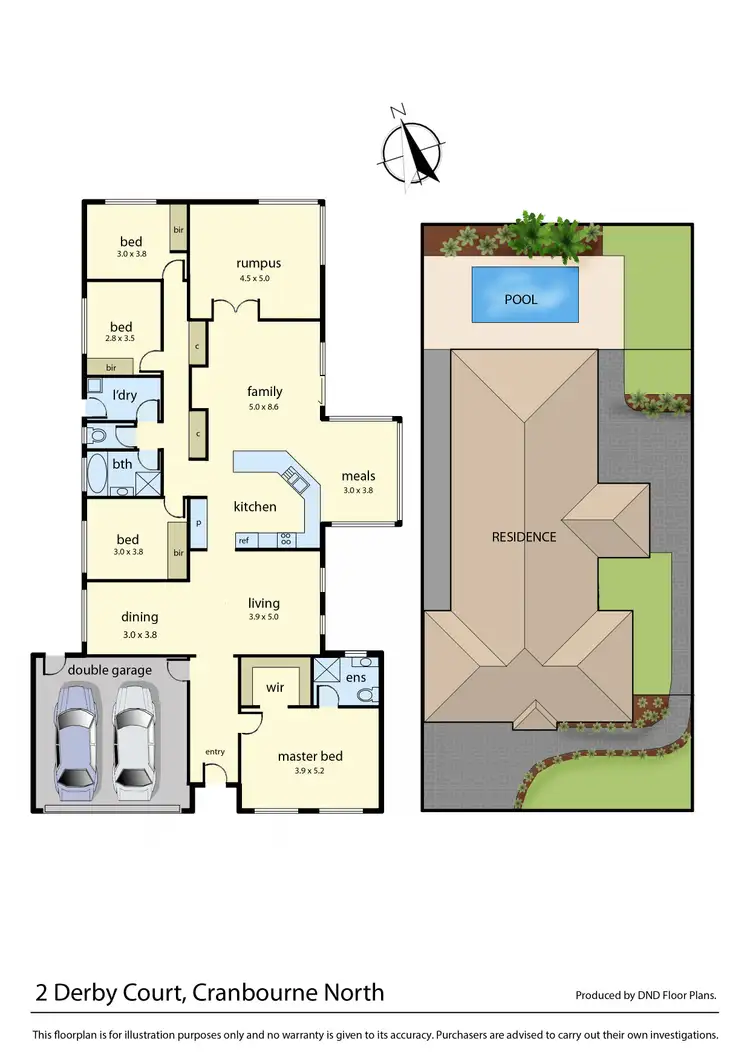 Floorplan of Homely house listing, 2 Derby Court, Cranbourne North VIC 3977