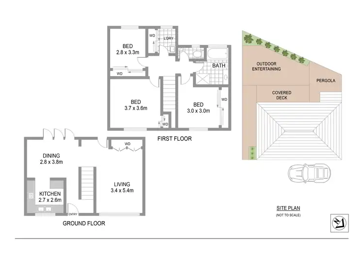 Floorplan of Homely townhouse listing, 2/156 Wellbank Street, North Strathfield NSW 2137