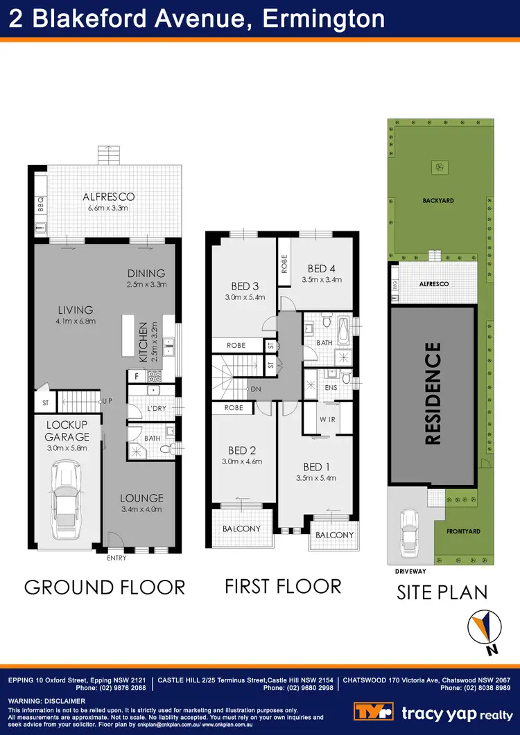 Floorplan of Homely semi-detached listing, 2 Blakeford Avenue, Ermington NSW 2115