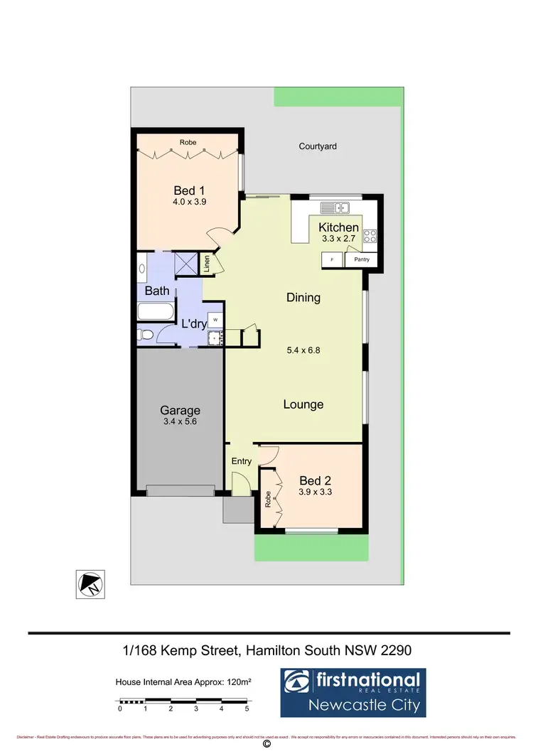 Floorplan of Homely villa listing, 1/170 Kemp Street, Hamilton South NSW 2303
