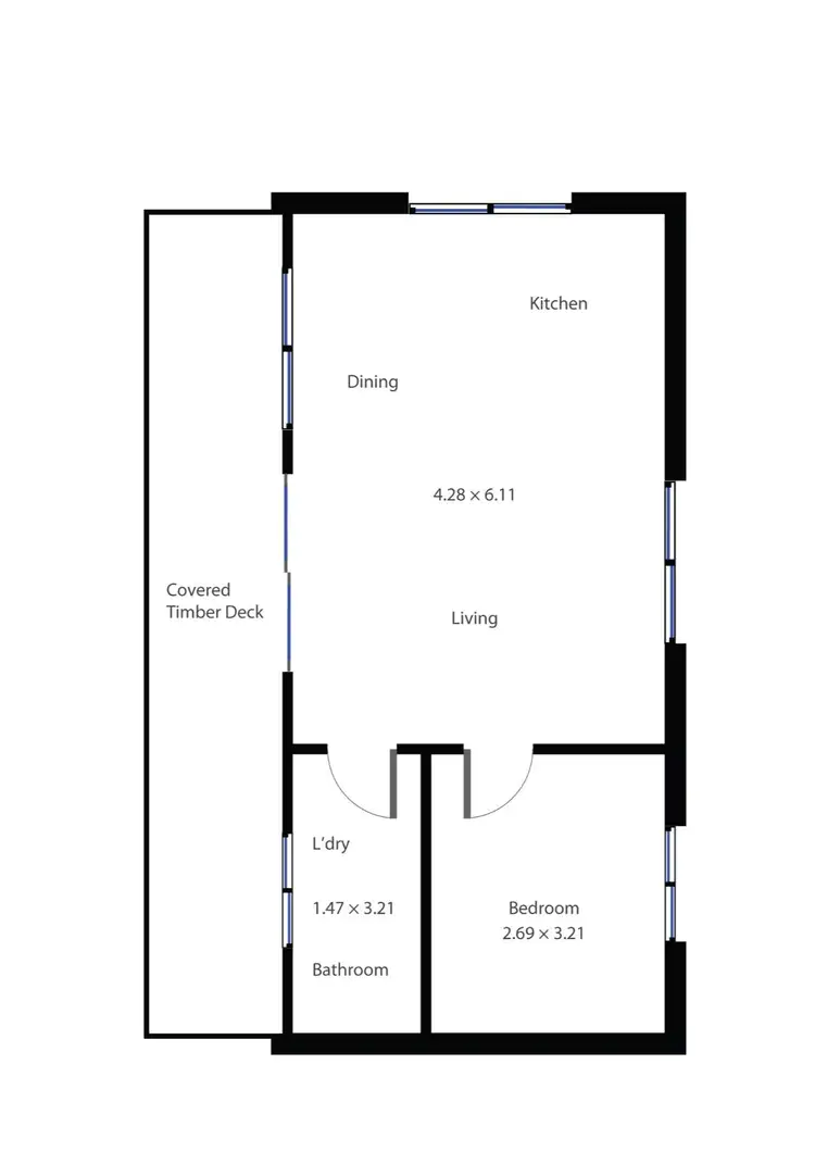 Floorplan of Homely unit listing, 622A Tress Street, Golden Point VIC 3350