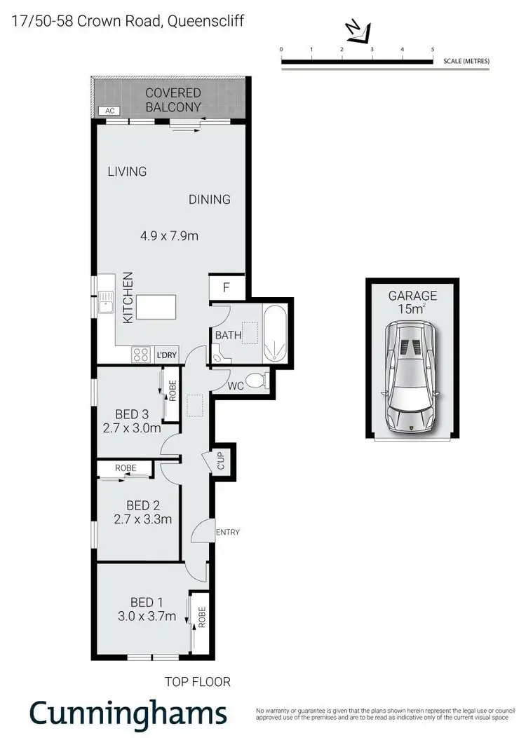 Floorplan of Homely unit listing, 17/50 Crown Road, Queenscliff NSW 2096