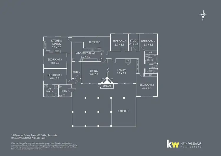 Floorplan of Homely house listing, 15 Kyandra Drive, Tyers VIC 3844