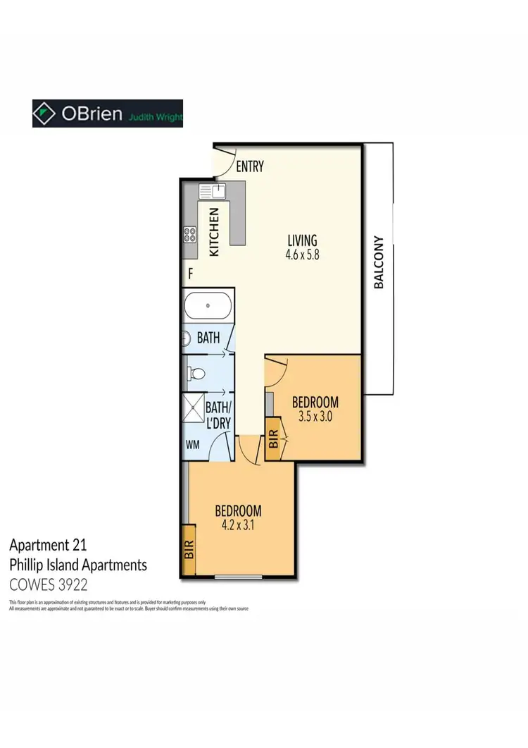 Floorplan of Homely apartment listing, 21/9-11 Bass Avenue, Cowes VIC 3922