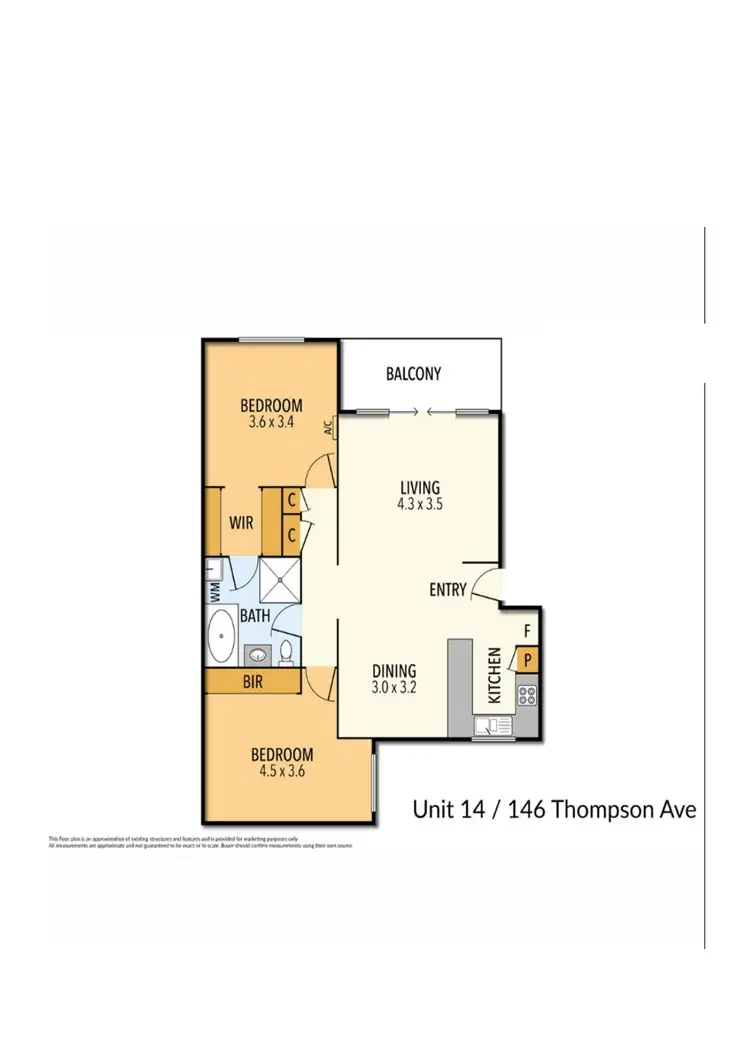 Floorplan of Homely apartment listing, 14/146 Thompson Avenue, Cowes VIC 3922