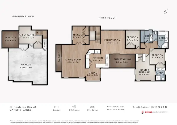 Floorplan of Homely house listing, 14 Mapleton Circuit, Varsity Lakes QLD 4227