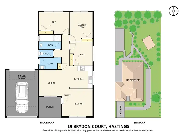 Floorplan of Homely house listing, 19 Brydon Court, Hastings VIC 3915