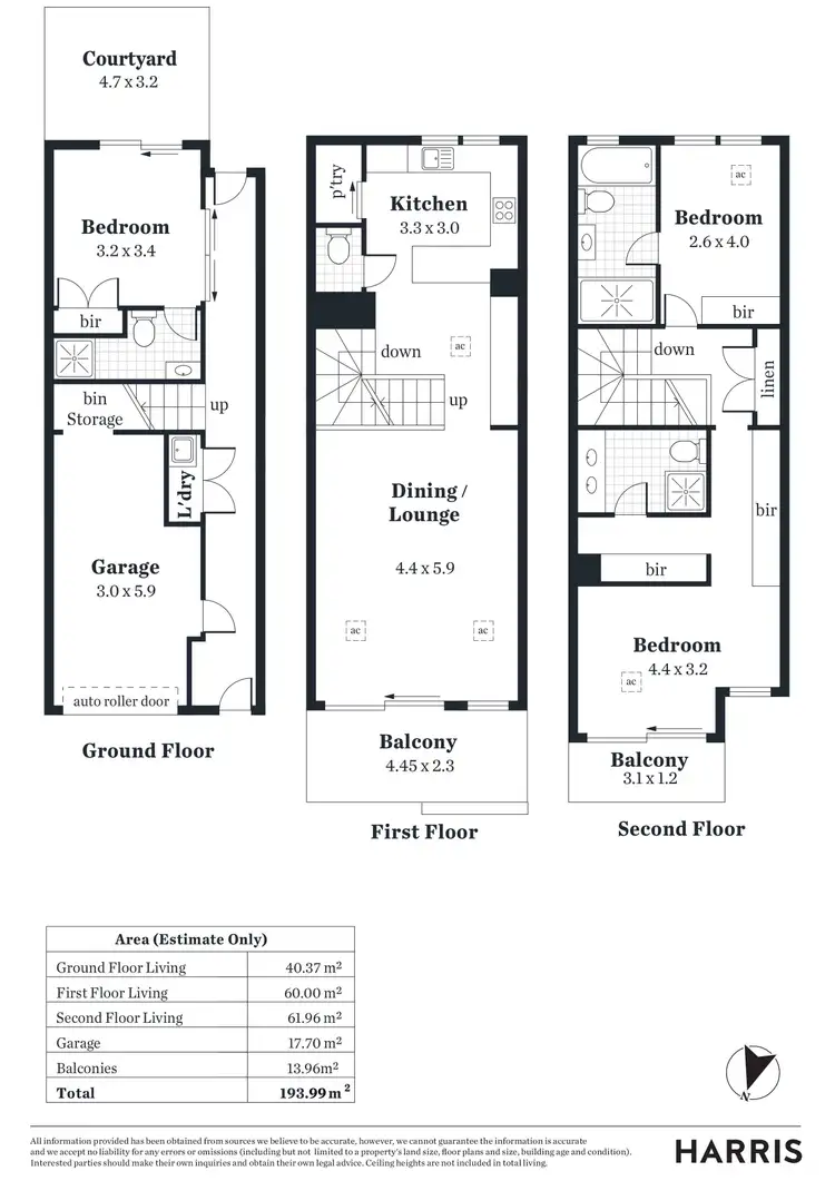 Floorplan of Homely townhouse listing, 7/1A Cane Street, Prospect SA 5082