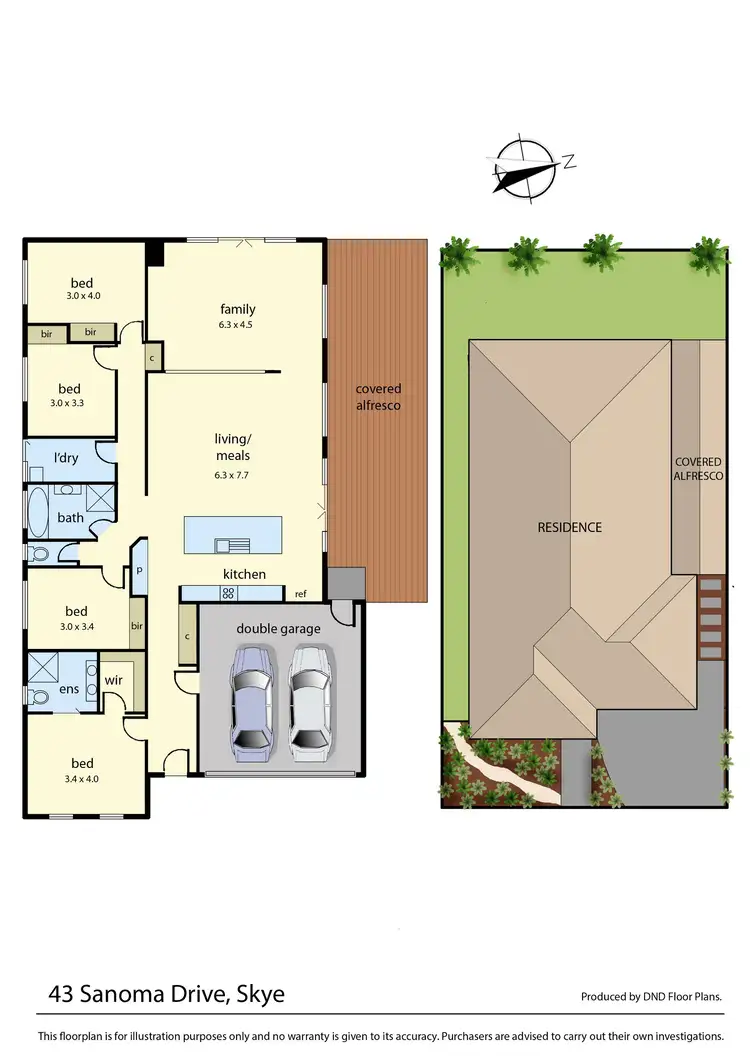 Floorplan of Homely house listing, 43 Sanoma Drive, Skye VIC 3977
