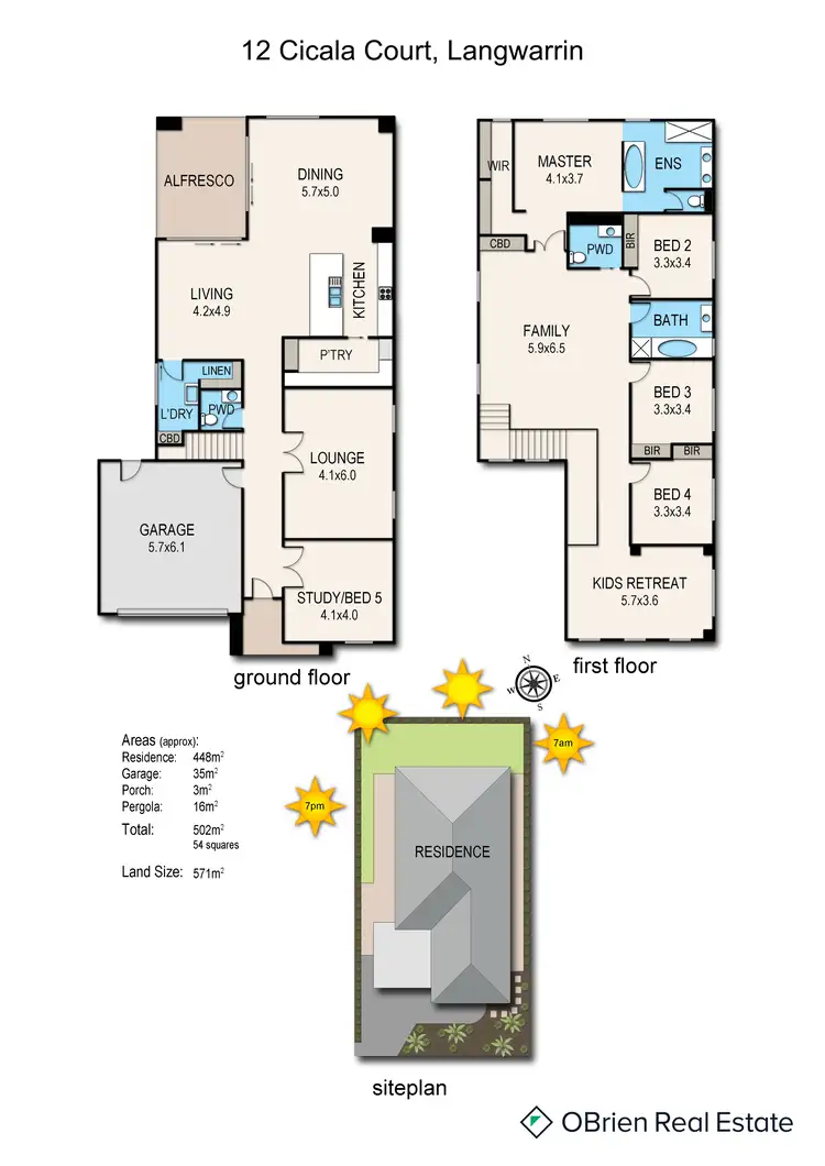 Floorplan of Homely house listing, 12 Cicala Court, Langwarrin VIC 3910