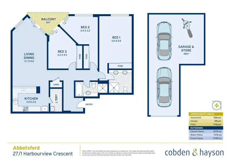 Floorplan of Homely apartment listing, 27/1 Harbourview Crescent, Abbotsford NSW 2046
