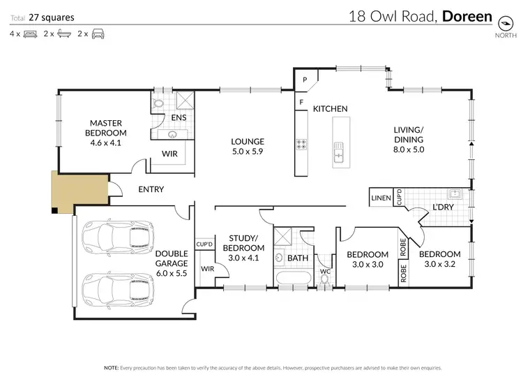 Floorplan of Homely house listing, 18 Owl Road, Doreen VIC 3754