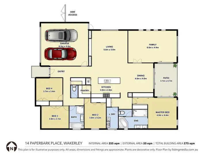 Floorplan of Homely house listing, 14 Paperbark Place, Wakerley QLD 4154