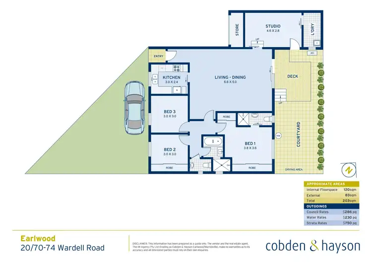 Floorplan of Homely townhouse listing, 20/70-74 Wardell Road, Earlwood NSW 2206
