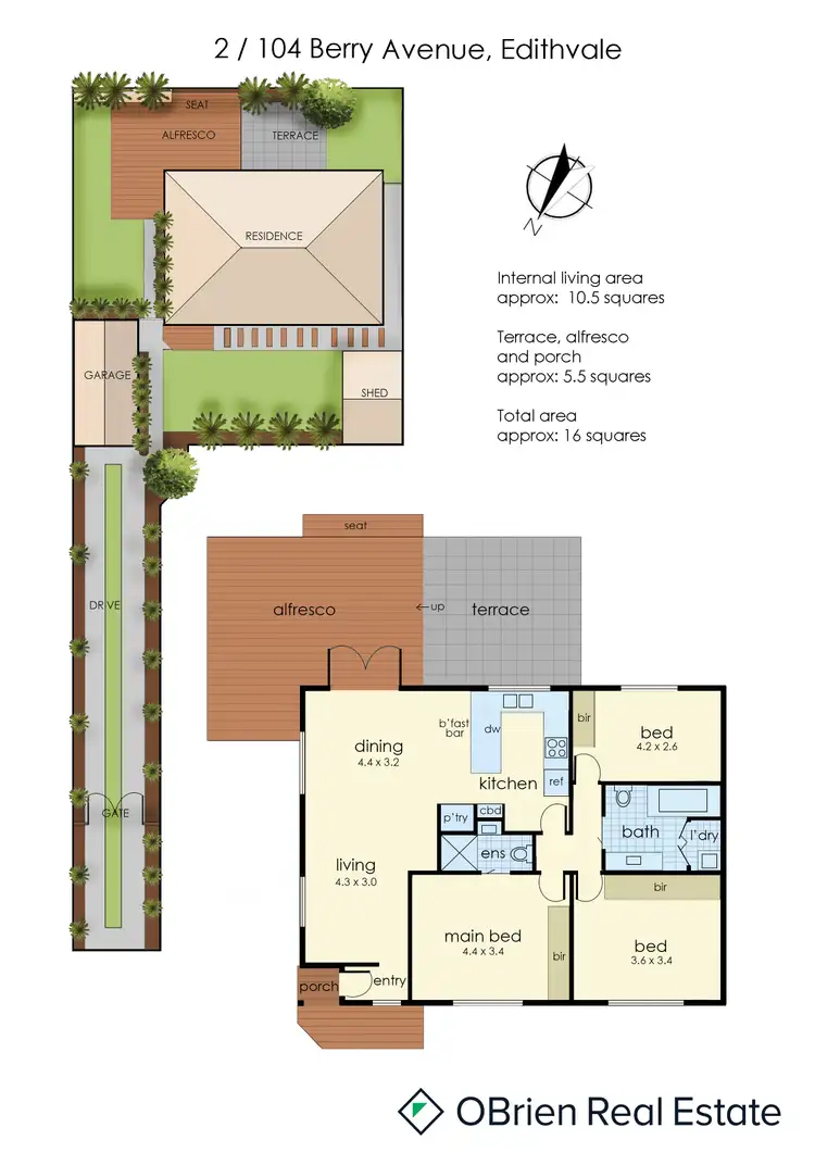 Floorplan of Homely unit listing, 2/104 Berry Avenue, Edithvale VIC 3196
