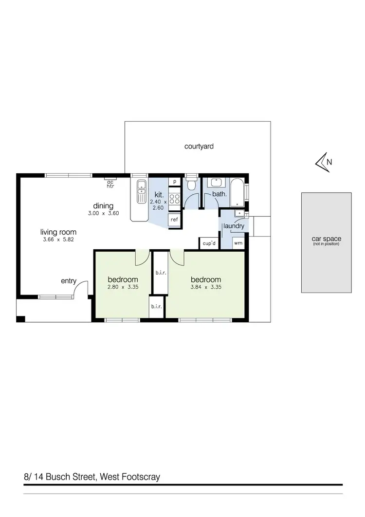 Floorplan of Homely villa listing, 8/14 Busch Street, West Footscray VIC 3012