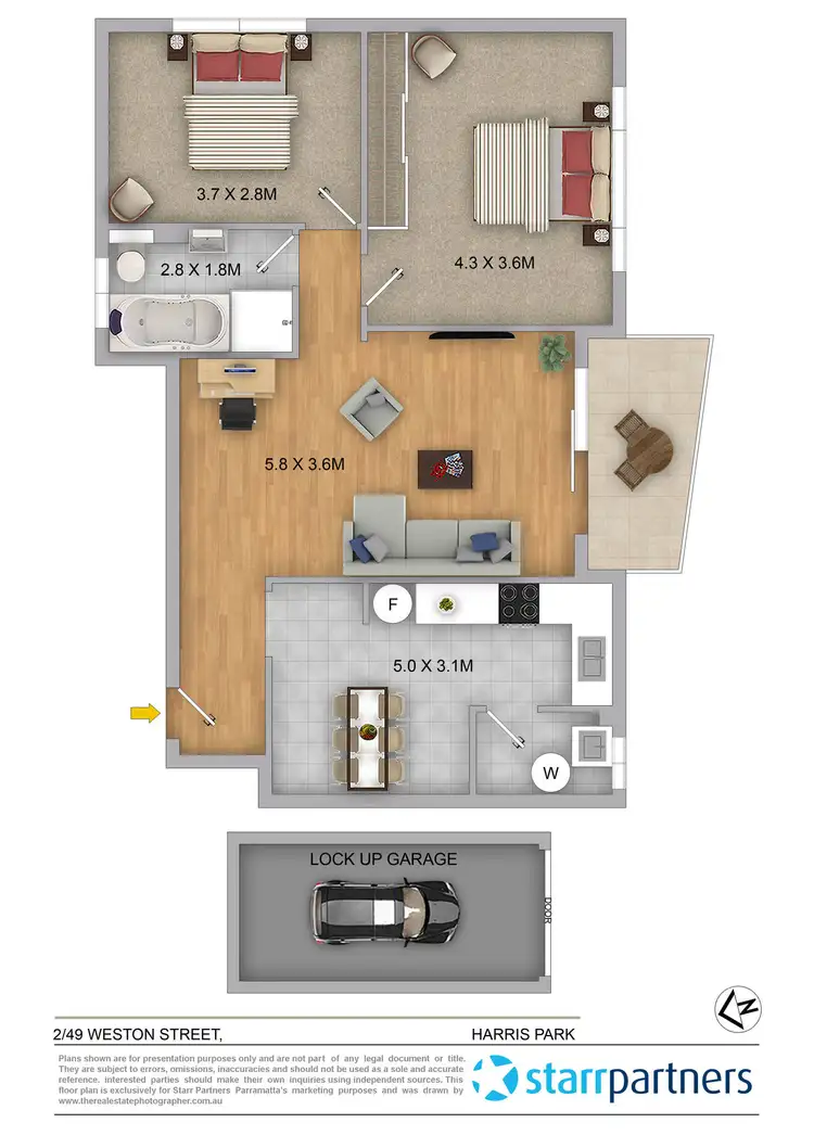 Floorplan of Homely apartment listing, 2/49 Weston Street, Harris Park NSW 2150